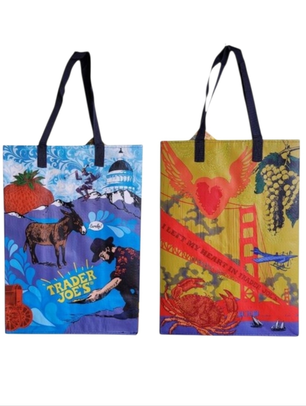 Trader Joe's San Francisco Reusable Tote Bag 6-Gallon NWT Eco-Friendly Grocery